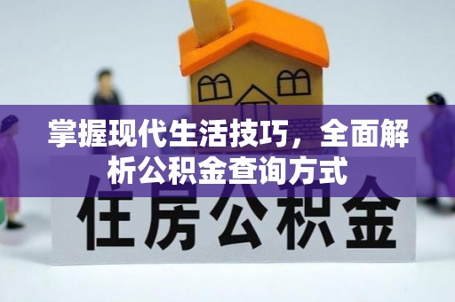 东昌府掌握现代生活技巧，全面解析公积金查询方式